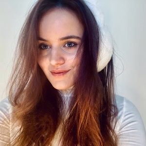 Collapsable white genuine Rabbit Fur Ear Muffs